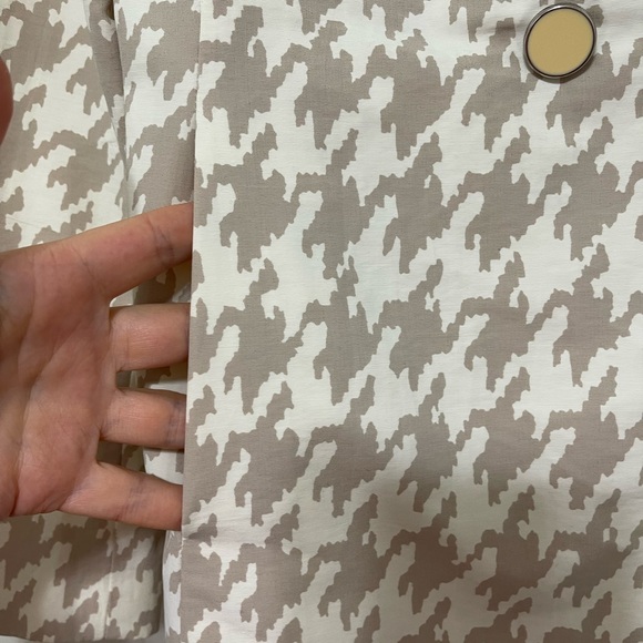 Banana Republic Cream Beige Houndstooth Women's Coat size S - Picture 5 of 7